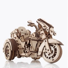 Конструктор EWA ECO-WOOD-ART Деревянный конструктор 3D Мотоцикл Трайк 1.0