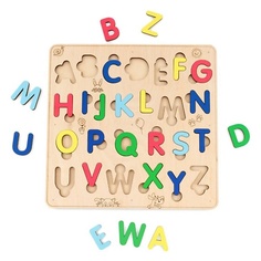развивающая игрушка EWA ECO-WOOD-ART Сортер деревянный Английский Алфавит 1.0
