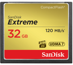 Карта памяти 32GB SanDisk SDCFXSB-032G-G46 Extreme 120MB/s, 85MB/s write, UDMA7