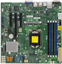 Материнская плата mATX Supermicro MBD-X11SSL-F-B (1151, C232, 4xDDR4, 6x6G, mATX 9.6"x9.6", PCIE3.0 1(x16) 1(x8) 1(x4),2xGE) Bulk