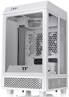 Корпус mini-ITX Thermaltake The Tower 100 CA-1R3-00S6WN-00 белый, без БП, панель из закаленного стекла, USB Type-C, 2*USB 3.0, audio