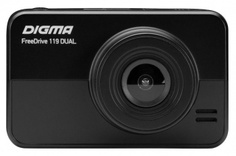 Видеорегистратор автомобильный Digma FreeDrive 119 DUAL FD119D черный (1521296)