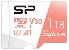 Карта памяти 1TB Silicon Power SP001TBSTXDV3V20SP microSDXC Class 10 UHS-I U3 100/80 Mb/s A1 (SD адаптер)