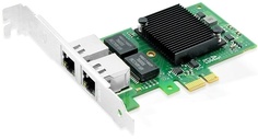 Сетевой адаптер LR-LINK LREC9222HT Intel I350 Chipset PCIe x1 Dual Port Network Interface Card (2xRJ45)