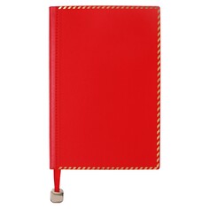 Ежедневник недатированный а5, 80 листов, линия, обложка кожзам, с ручкой, в подарочной коробке, красный Calligrata