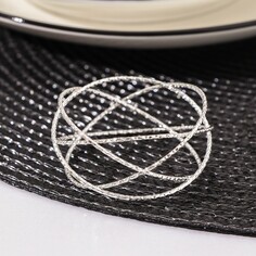 Кольцо для салфетки universe, 5×5×2,5 см, цвет серебряный NO Brand