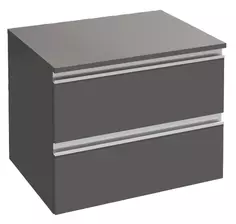 Комод серый антрацит глянец 60,1 см 2 ящика Jacob Delafon Vox EB2060-RA-442