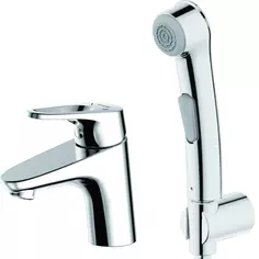 Смеситель для раковины с гигиеническим душем Bravat Drop-D F148162C-1