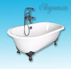 Чугунная ванна 167,6x76,5 см Elegansa Gretta Chrome H0000361