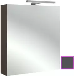 Зеркальный шкаф левосторонний серый антрацит 60x65 см Jacob Delafon Odeon Up EB795GRU-442