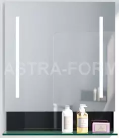 Зеркало 68x83,3 см черный глянец Astra-Form Альфа 020403/020405