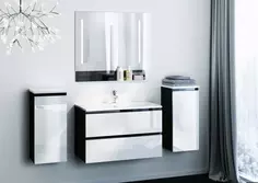 Тумба белый глянец 90 см Astra-Form Альфа 020312