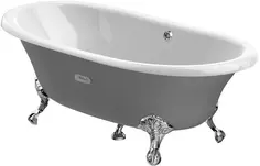 Чугунная ванна 170x85 см с противоскользящим покрытием Roca Newcast Gray 233650000