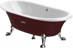 Чугунная ванна 170x85 см с противоскользящим покрытием Roca Newcast Bordeaux 233650003