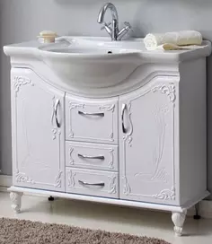 Тумба с раковиной белый глянец 96,5 см Atoll Барселона