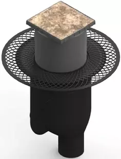 Душевой трап 148x148/50 мм под плитку Berges Platz Keramik 093062