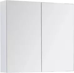 Зеркальный шкаф 80x74 см белый глянец Dreja Premium 77.9001W