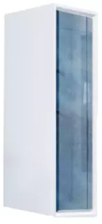 Шкаф голубой мрамор/белый глянец L Marka One Seattle У73219