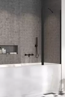 Шторка для ванны Radaway Nes Black PND II 100 R прозрачное