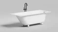 Ванна из литьевого мрамора 170x75 см Salini S-Stone Ornella 102321M