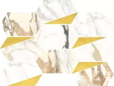 Мозаика VALLELUNGA Luce Oro Esagona Decoro Oro Satin Finish 26x35