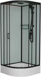 Душевая кабина 100x100x220 см Frank F400/1 Black 141009 прозрачное