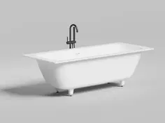 Ванна из литьевого мрамора 191,1x80,5 см Salini S-Stone Orlanda Axis Kit 103321M