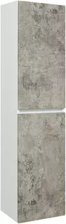 Пенал подвесной серый бетон/белый L/R Runo Манхэттен 00-00001020 РУНО