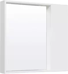 Зеркальный шкаф 75x75 см серый бетон/белый L/R Runo Манхэттен 00-00001045 РУНО
