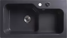 Кухонная мойка Belux SG-REC-HALF-8045-01 черный обсидиан 4810924266651