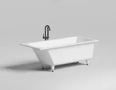 Ванна из литьевого мрамора 169,8x75 см Salini S-Sense Cascata 104113M