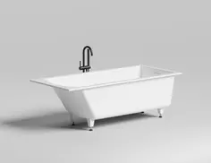 Ванна из литьевого мрамора 180x80 см Salini S-Stone Cascata Kit 104523M