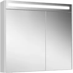 Зеркальный шкаф 90x80 см белый глянец L/R Belux Неман ВШ 90 4810924276872