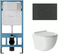 Комплект подвесной унитаз Aqueduto Ovo OVOT0110 + система инсталляции Aqueduto Tecnica Circulo TEC01 + CIR0140