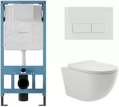 Комплект подвесной унитаз Aqueduto Ovo OVO0110 + система инсталляции Aqueduto Tecnica Forma TEC01 + FOR0110