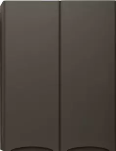 Шкаф двустворчатый 60x80 см черный матовый Style Line Бергамо СС-00002359