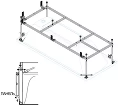 Каркас для ванны 155x70 Cezares Eco ECO-155-70-MF-R