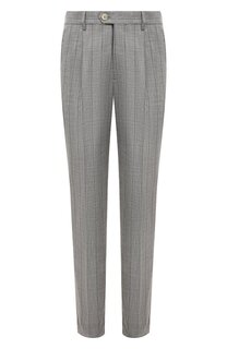 Брюки из хлопка и шерсти Brunello Cucinelli
