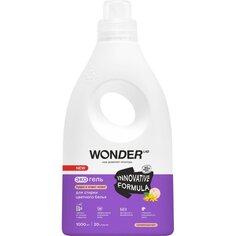 Гель для стирки Wonder Lab, 1 л, для цветного белья, Пудра и иланг-иланг