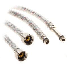 Подводка для воды М10-1/2"х0.4 м, пара, сталь, полимер, Frap