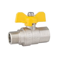 Кран для газа 1", г-ш, ручка-бабочка, ProFactor