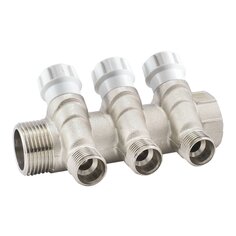 Коллектор 3/4"х1/2", 3 выхода, вентиль, ProFactor