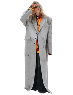 Длинное пальто Skribble из шерсти Vetements