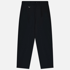 Мужские брюки SOPHNET. High Twisted Washer Cotton Serge 1Tuck Wide Tapered, цвет чёрный, размер M