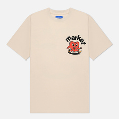 Мужская футболка MARKET V-Day Fragile, цвет бежевый, размер S