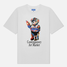 Мужская футболка MARKET Art Market Bear, цвет белый, размер M