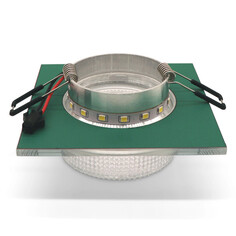 Светильники точечные квадратные светильник встраиваемый точечный AMBRELLA Techno Spot 10Вт GU5.3 хром/прозрачный