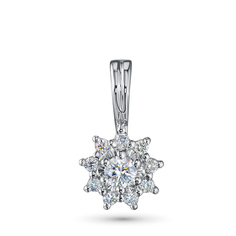 Подвеска из серебра э0612пд02241101_white ЭПЛ Даймонд