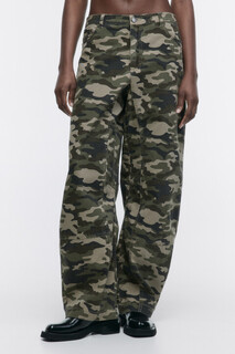 брюки женские Брюки широкие с принтом в стиле милитари Befree