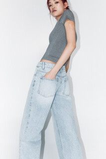 брюки джинсовые женские Джинсы wide широкие со средней посадкой Befree